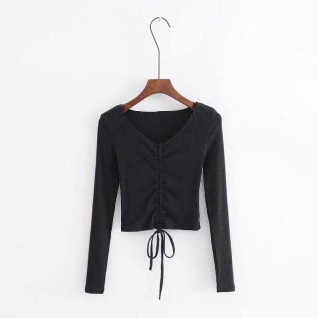 Krótka Bluzka Z Wiązaniem