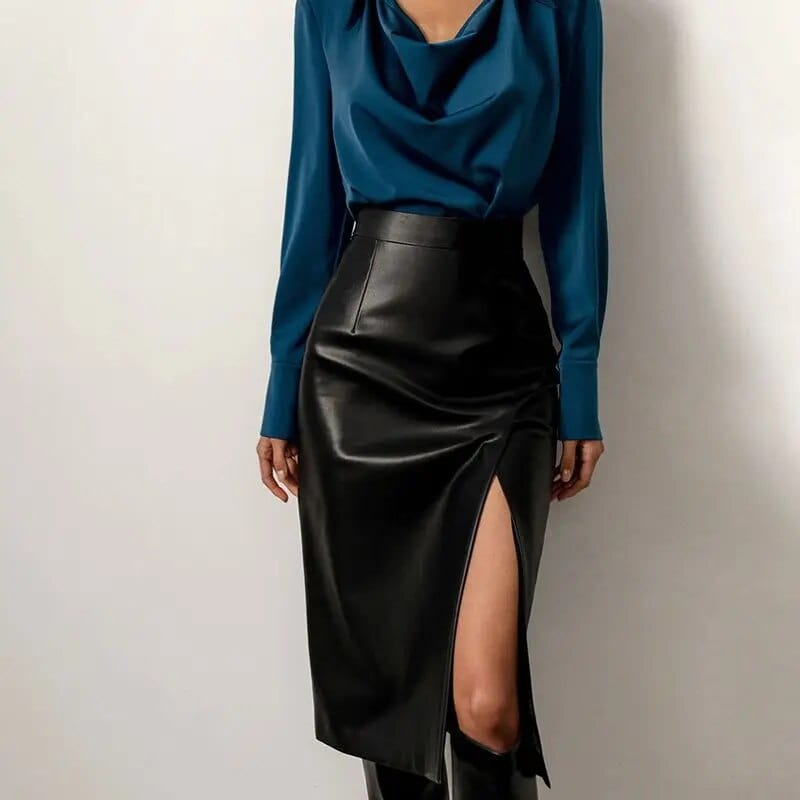 Bawełniana Spódnica Lakierowana