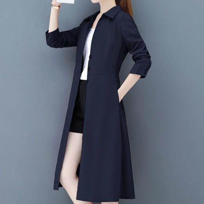 Długi Płaszcz Z Rozkloszowanym Dołem