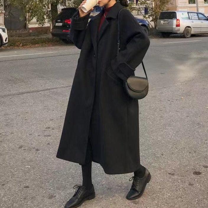 Długi Płaszcz Z Szerokimi Rękawami