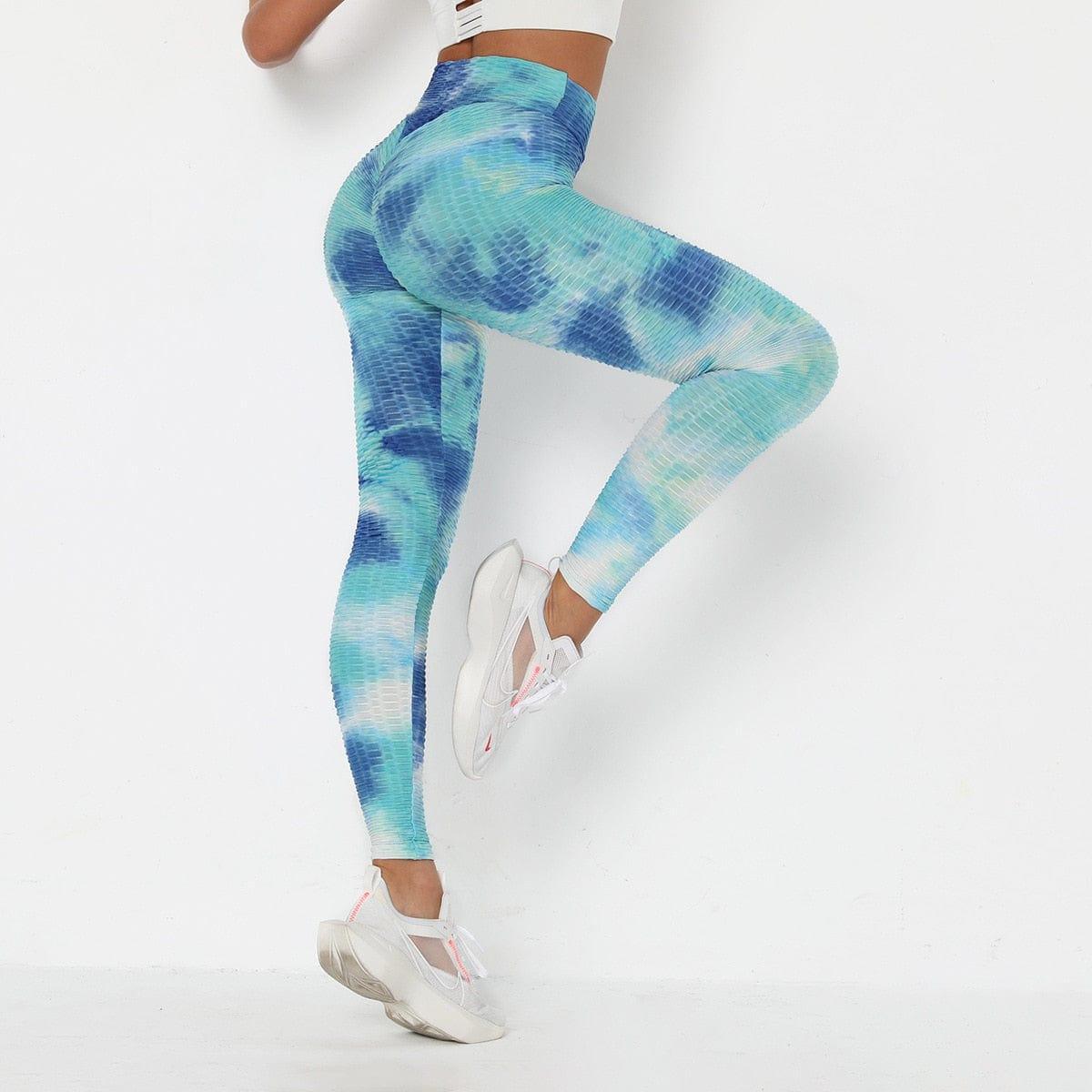 Fakturowe Legginsy Tie Dye
