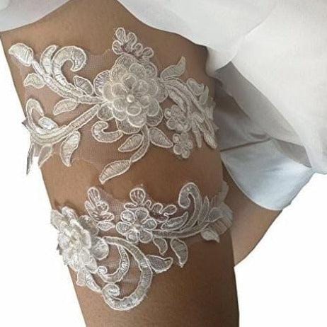 Koronkowe Podwiązki W Kwiatowe Wzory