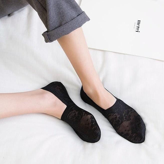 Krótkie Koronkowe Skarpetki