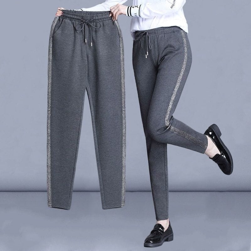 Spodnie Dresowe Z Błyszczącymi Lampasami