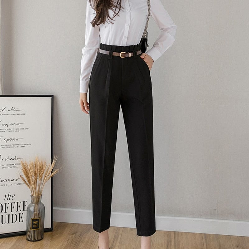 Klasyczne Spodnie Z Wysokim Stanem