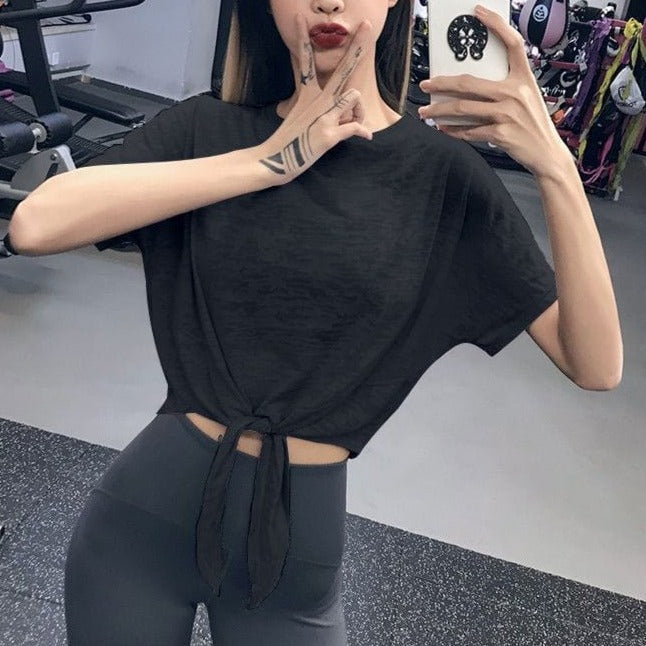 Sportowy Top Wiązany W Pasie