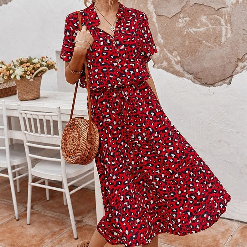 Wiskozowa Sukienka Midi