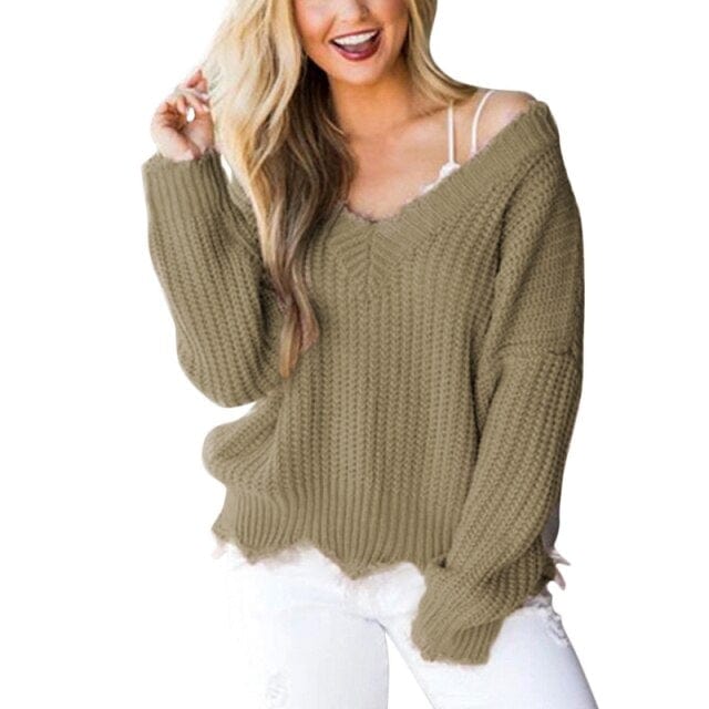 Sweter Z Surowym Wykończeniem