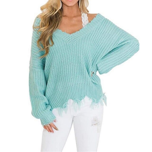 Sweter Z Surowym Wykończeniem