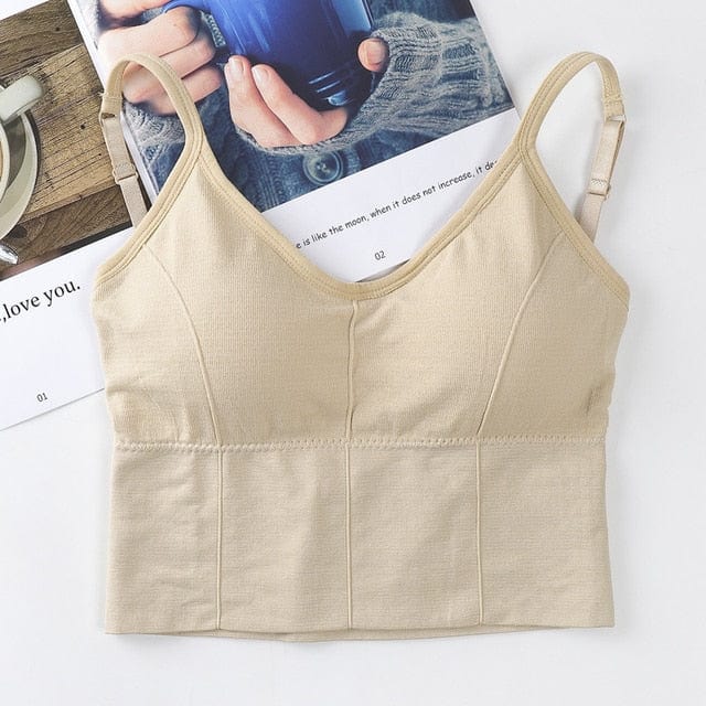 Prążkowany Biustonosz Sportowy