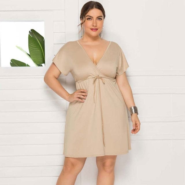 Wiązana Sukienka Plus Size