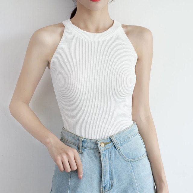 Top Z Dekoltem Halter