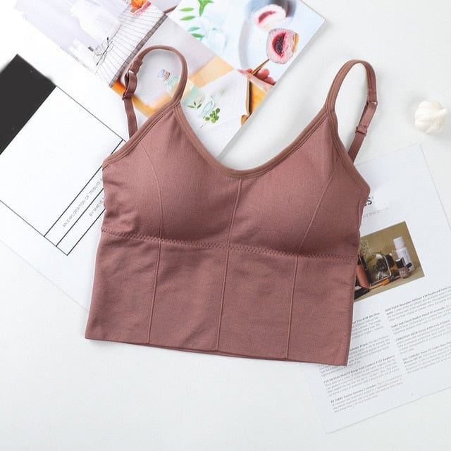 Prążkowany Biustonosz Sportowy