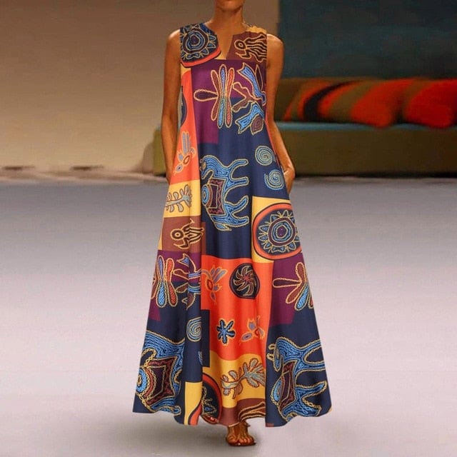 Stylowa Sukienka Maxi W Stylu Boho