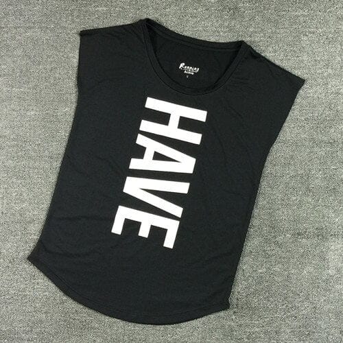 Sportowy Top Z Napisem