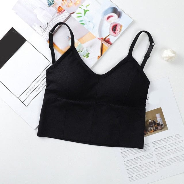 Prążkowany Biustonosz Sportowy