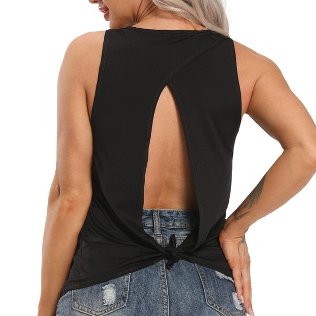 Sportowy Top Z Rozcięciem Na Plecach