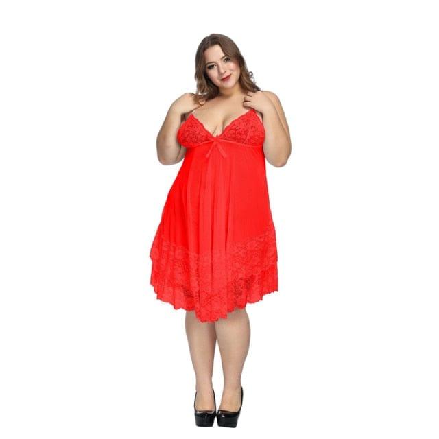 Koszula Nocna Plus Size Transparentna Z Wyjątkową Koronką