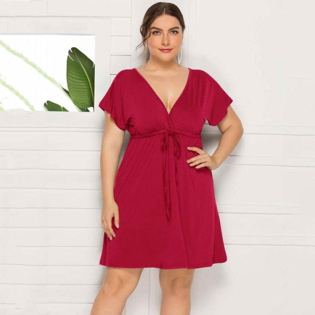 Wiązana Sukienka Plus Size