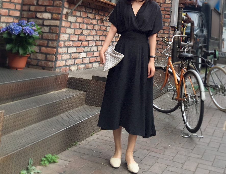 Elegancka Długa Sukienka W Stylu Kimono