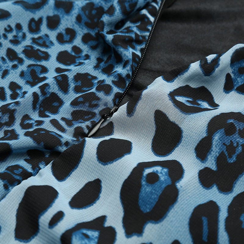 Długa Sukienka W Zwierzęcy Print