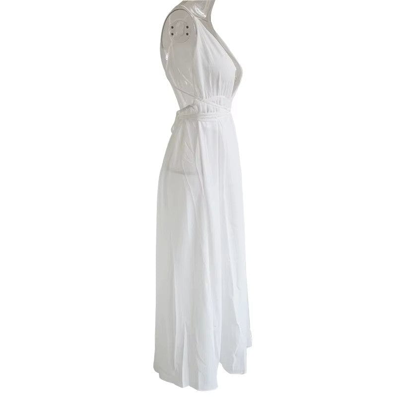 Elegancka Sukienka Maxi Na Ramiączkach