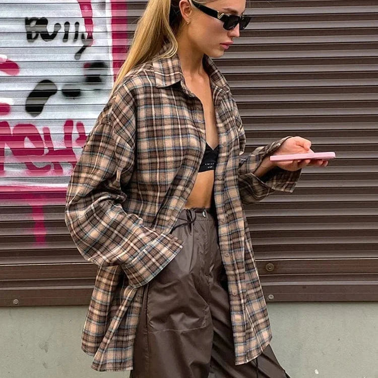 Koszula W Kratę W Stylu Vintage
