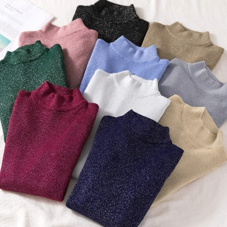 Miękki Sweter Z Golfem