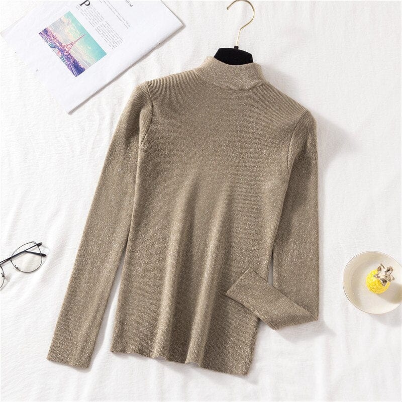 Miękki Sweter Z Golfem