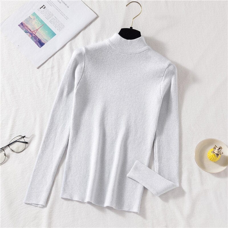 Miękki Sweter Z Golfem