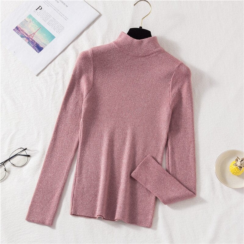 Miękki Sweter Z Golfem