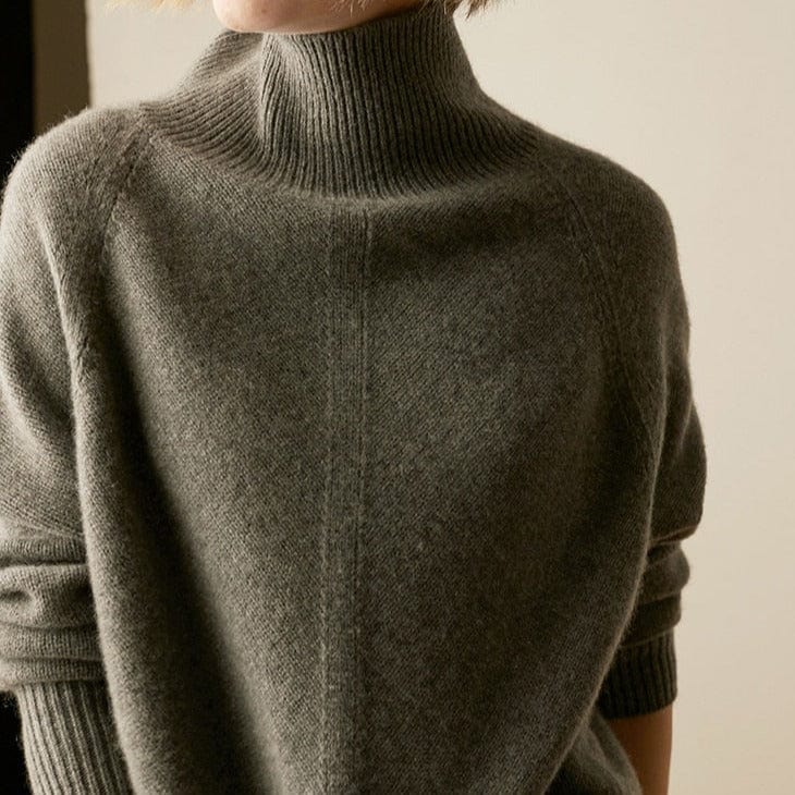 Oversizowy Sweter Z Golfem