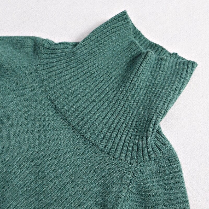 Oversizowy Sweter Z Golfem