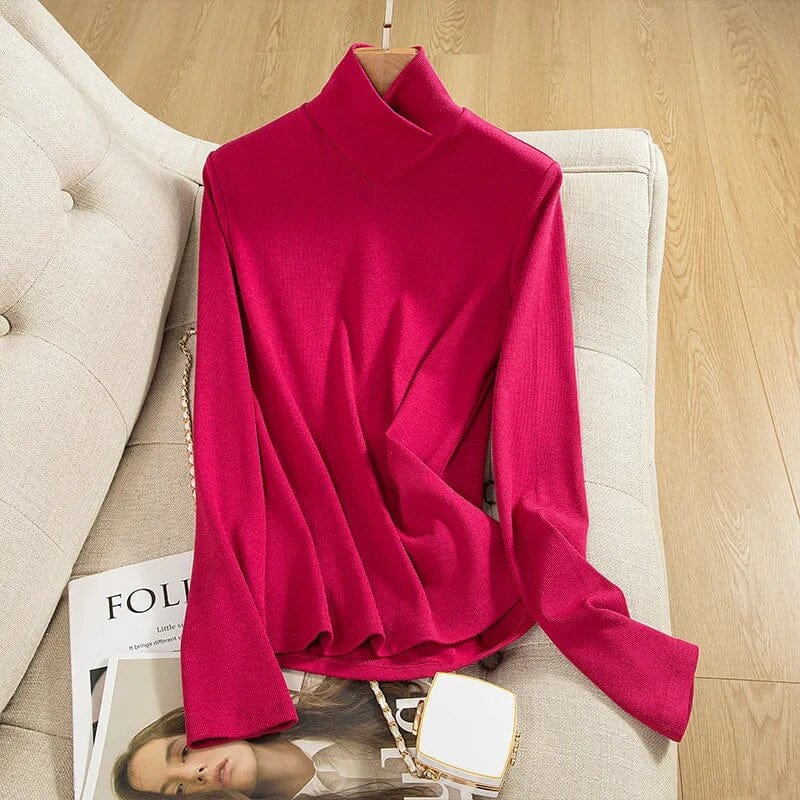 Sweter Z Golfem Z Wiskozy