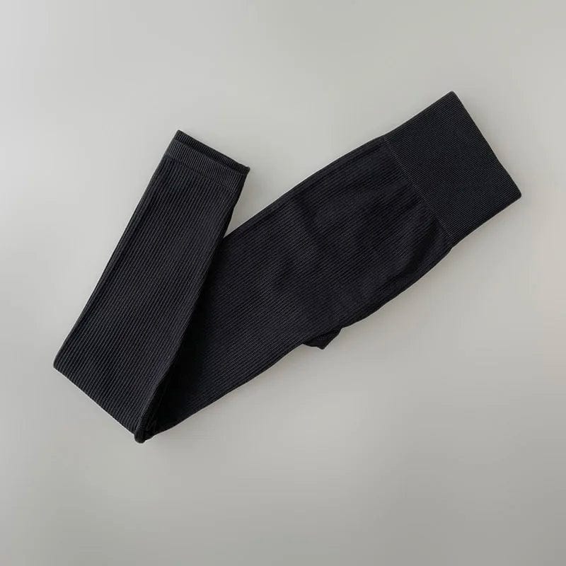 Prążkowane Bezszwowe Legginsy