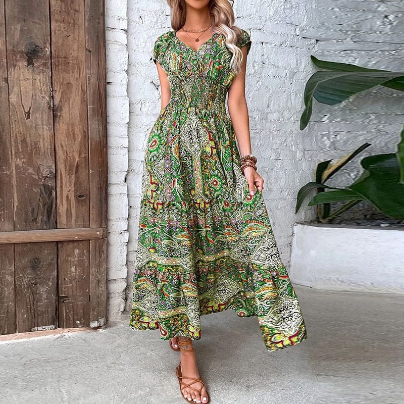 Sukienka Maxi We Wzory Boho