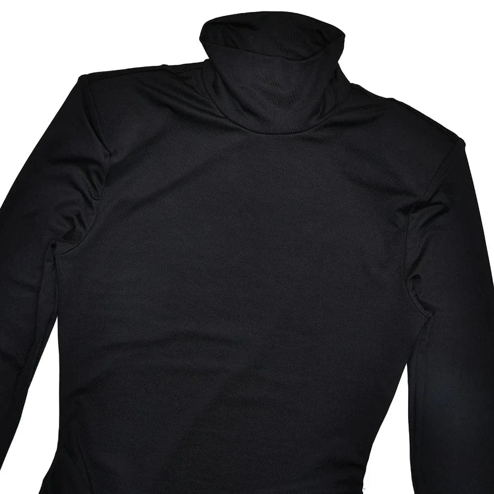 Sukienka Z Wysokim Rozcięciem I Golfem