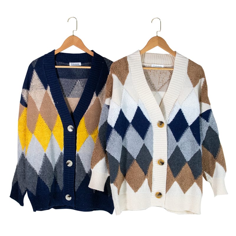 Sweter Kardigan W Romby