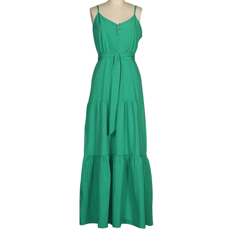 Wiązana Sukienka Maxi