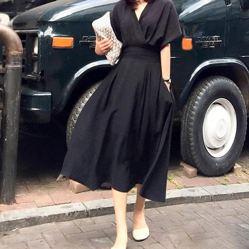 Elegancka Długa Sukienka W Stylu Kimono