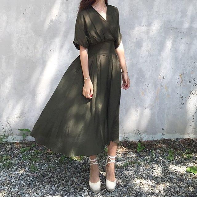 Elegancka Długa Sukienka W Stylu Kimono