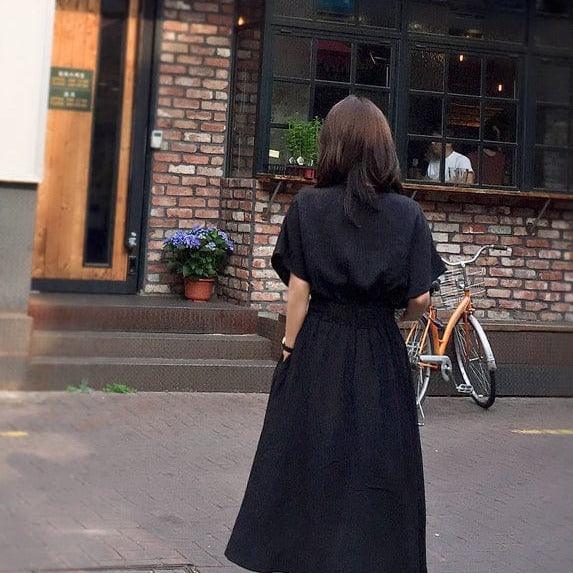 Elegancka Długa Sukienka W Stylu Kimono