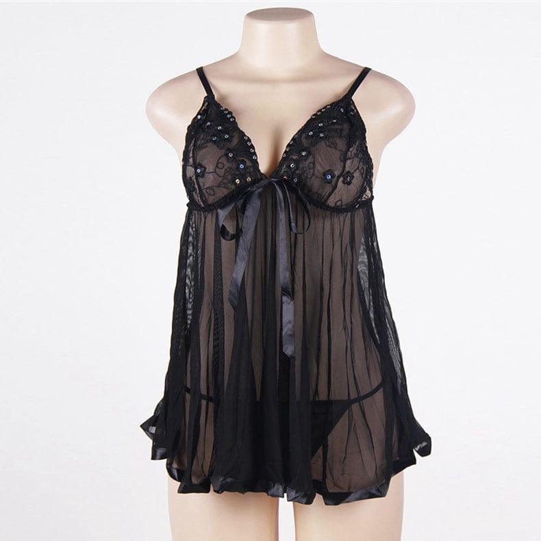 Koszula Nocna Plus Size Z Koronką Na Biuście