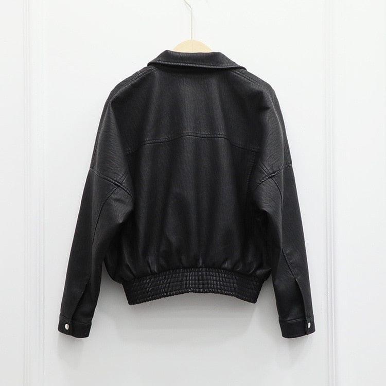 Kurtka Z Ekoskóry W Stylu Vintage