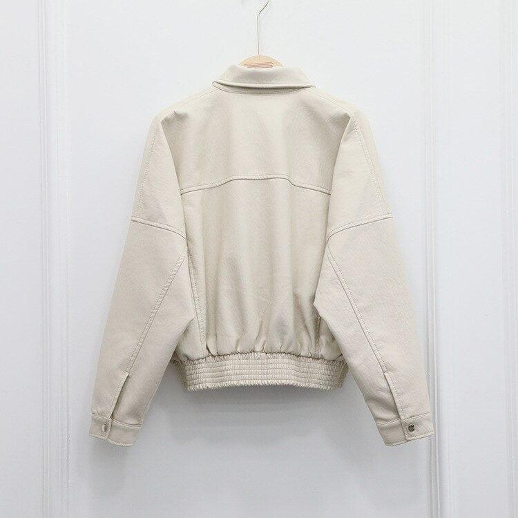 Kurtka Z Ekoskóry W Stylu Vintage