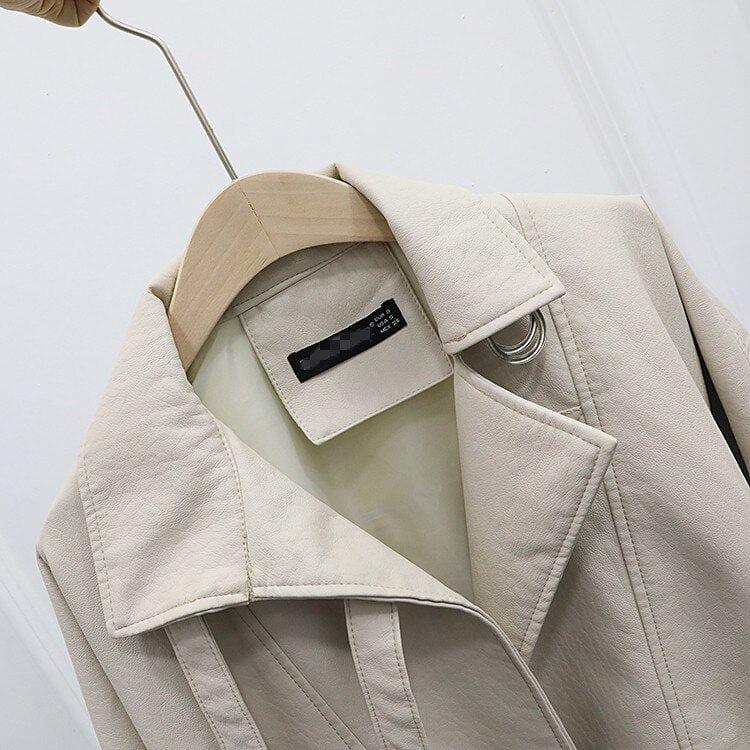 Kurtka Z Ekoskóry W Stylu Vintage