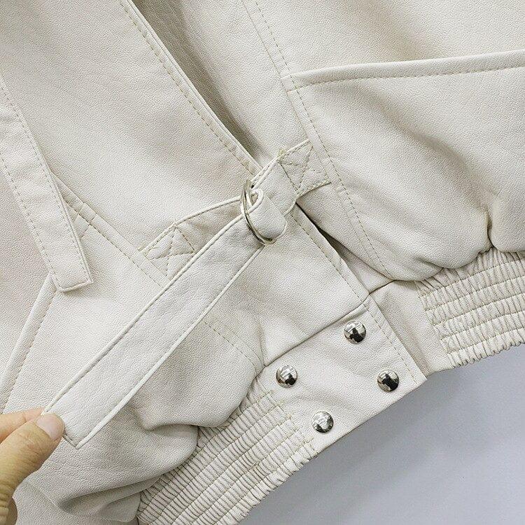 Kurtka Z Ekoskóry W Stylu Vintage