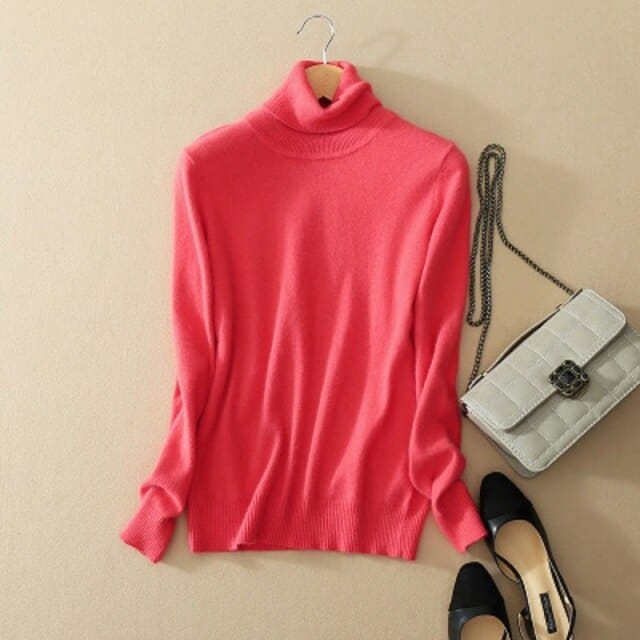 Minimalistyczny Sweter Z Golfem
