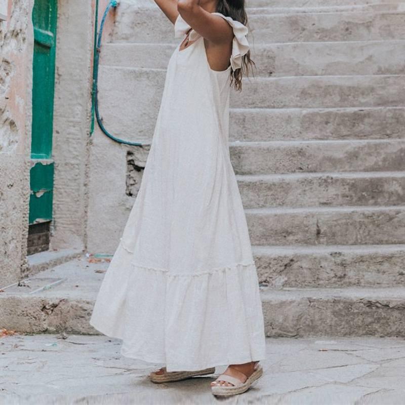 Sukienka Maxi Z Falbankami