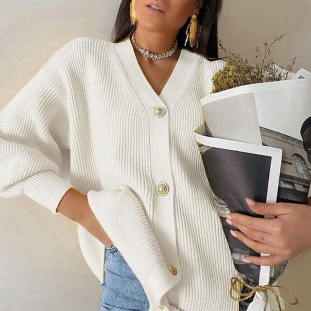 Zapinany Sweter Oversize